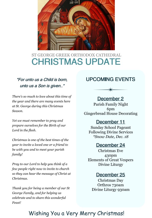 St George Christmas Announcement